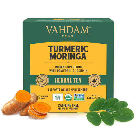 Vahdam OrganicTurmeric Moringa Tea 15bags