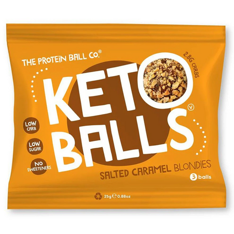 The Protein Ball Co Keto Salted Caramel Blondies - 25g