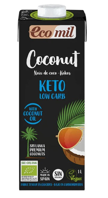 Ecomil Organic Keto Coconut Drink Sugar Free 1L