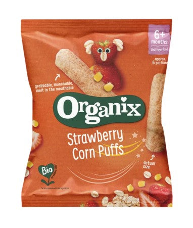 Organix Strawberry Corn Puffs - 25g