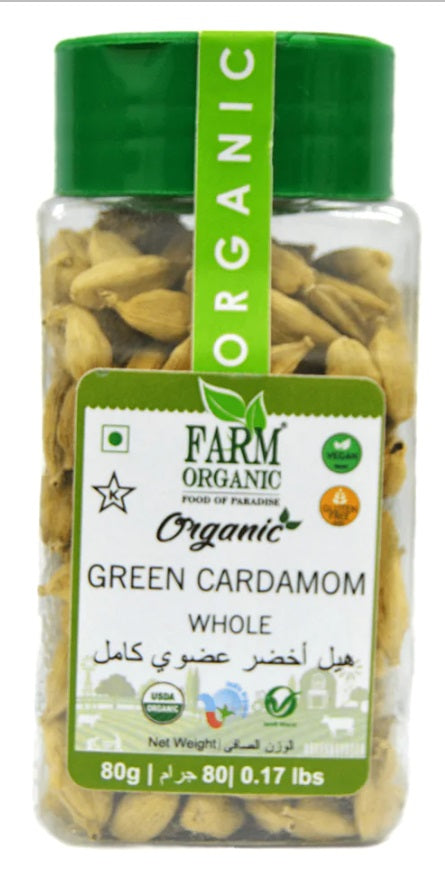 Farm Organic Green Cardamom Whole 80g