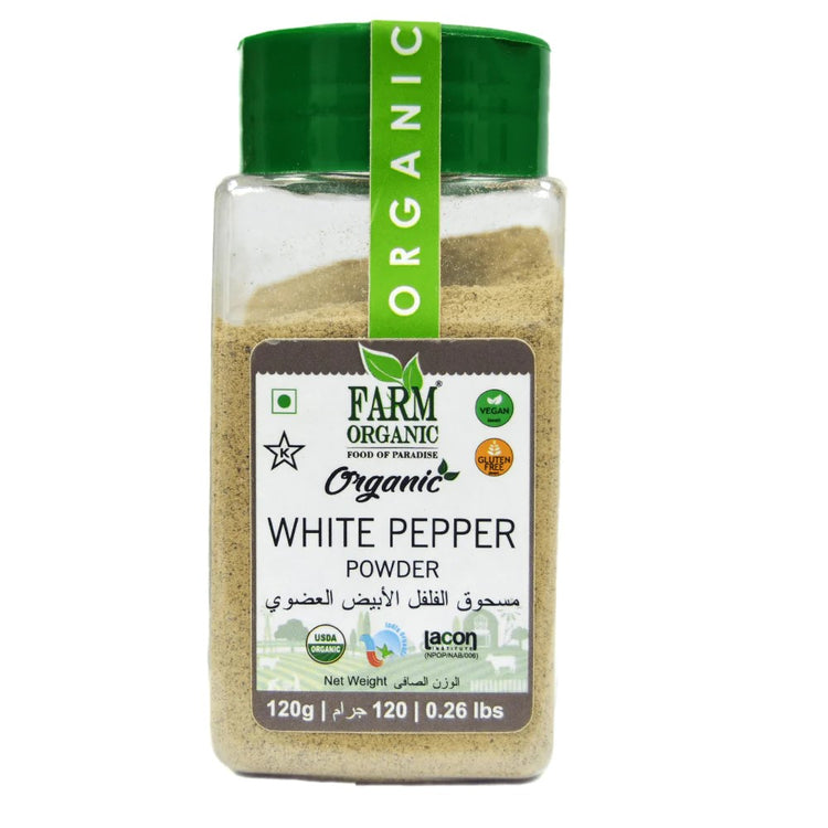 Farm Organic White Pepper Powder 120g