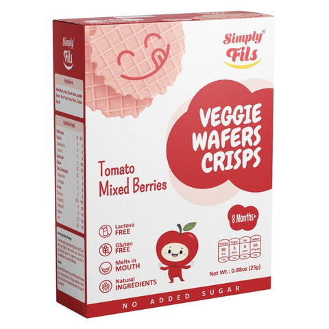 Simply Fils Veggie Wafers Crisps Tomato Mixed Berries - 250g