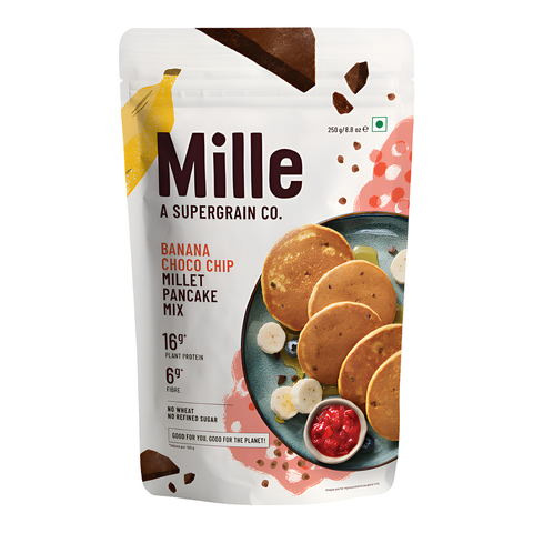 Mille Supergrains Banana Choco-Chip Millet Pancake Mix - 250g
