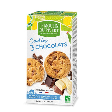 Le Moulin Du Pivert 3 Chocolate Cookies 175g