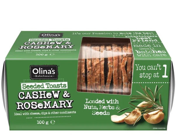 Olinas Bakehouse Cashew and Rosemary Seeded Toasts 100g