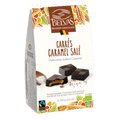 Belval's Carrés Caramel Salé packaging on a white background