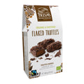Belvas organic and fairtrade flaked truffles packaging , organic ,made for vegans. gluten-free, no added sugar