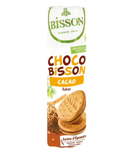 Bisson Choco Bisson Cacao spelt flour sandwich biscuits, 300g pack - Biorganic Dubai