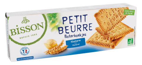 Bisson organic Petit Beurre pure butter shortbread biscuits, 150g box - Biorganic Dubai