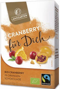 Fairtrade organic cranberry orange chocolate confectionery, 90g