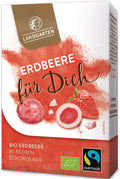 Landgarten organic strawberry in berry chocolate, Fairtrade, 90g box