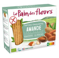 Box of Le Pain des fleurs almond crackers with gluten-free label on a white background