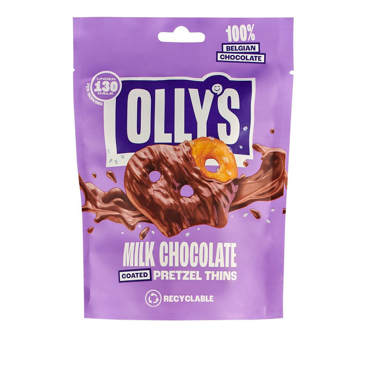 Ollys Pretzel Thins - Milk Chocolate 90g