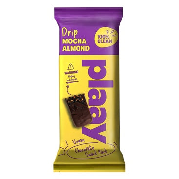 Plaay Drip Mocha Almond vegan chocolate bar, 35g - Biorganic Dubai