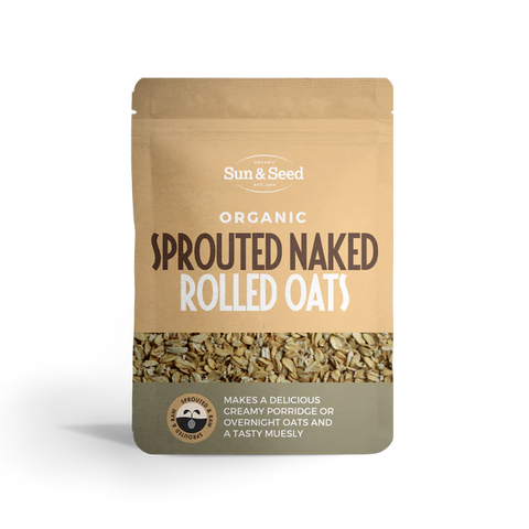 Sun & Seed Organic Sprouted Naked Rolled Oats pouch, 250g pack