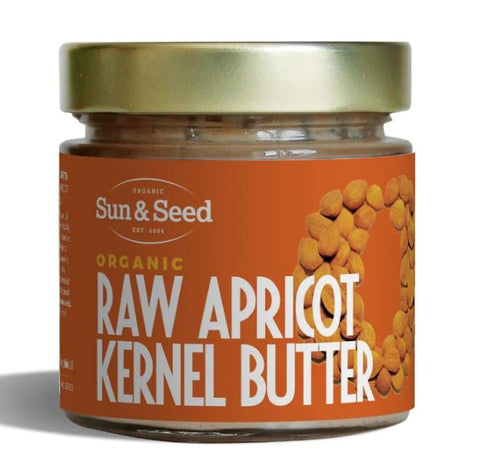Sun & Seed Organic Raw Apricot Kernel Butter jar, 200g