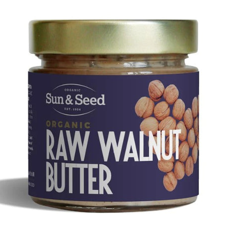A jar of Sun & Seed Organic Raw Walnut Butter from Biorganic store Dubai
