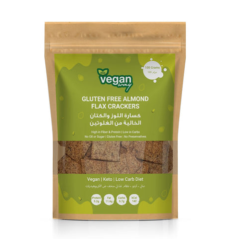 Vegan Way Gluten Free Almond Flax Crackers - 100g