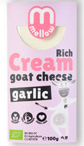 Mellow Organic Rich Goat Cream Cheese with Garlic pack, 100g, Biorganic