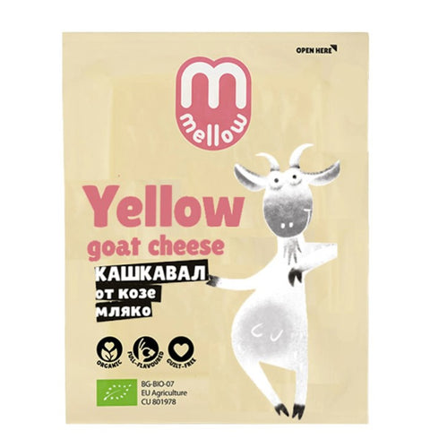 Mellow Organic Yellow Goat Cheese pack, kashkaval, 200g