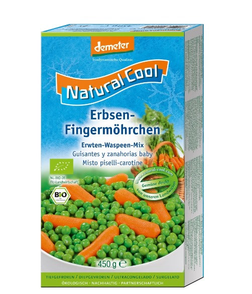 Natural Cool Organic Peas and Finger Carrots 450g