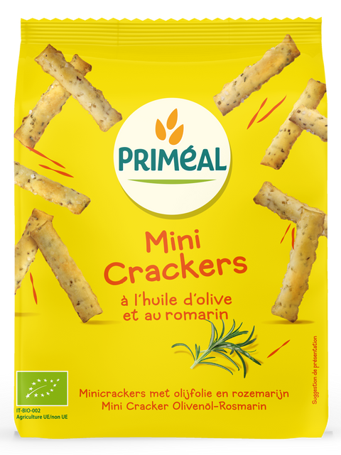 Primeal Mini Crackers with Olive Oil and Rosemary - 100g