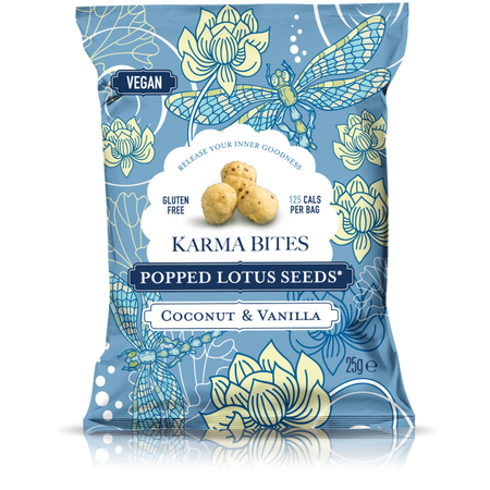 Karma Bites GF Coconut & Vanilla Popped Lotus Seeds 25g