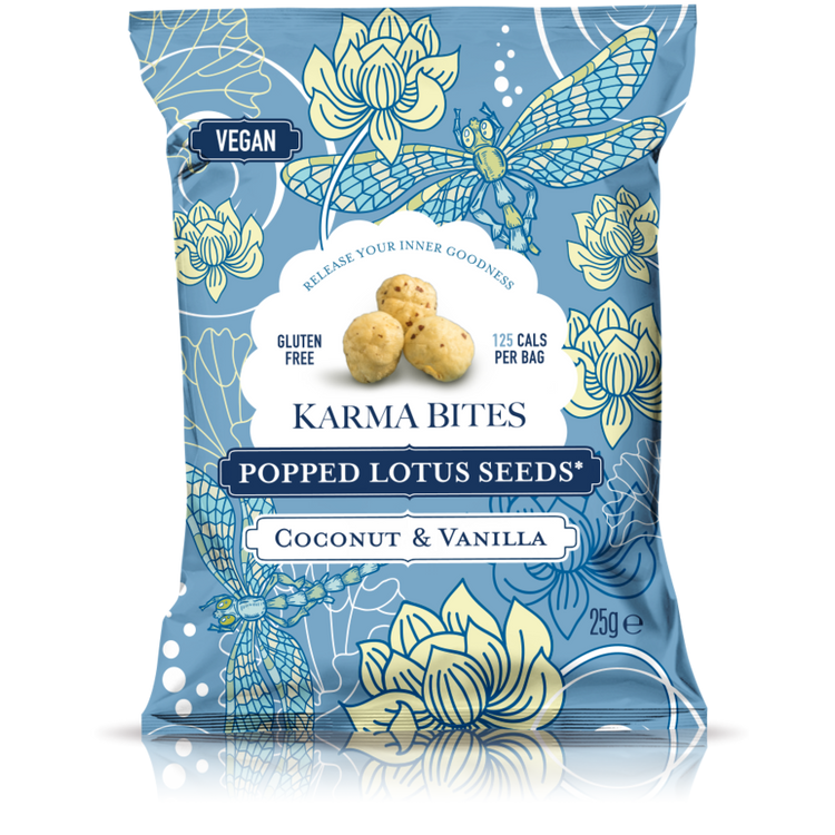 Karma Bites GF Coconut & Vanilla Popped Lotus Seeds 25g