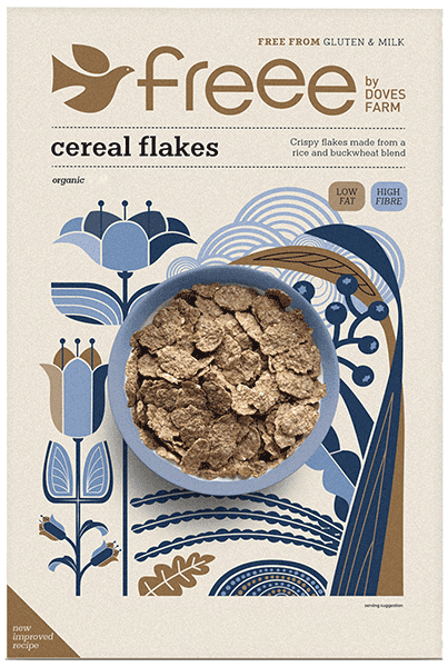 Doves Farm Organic Cereal Flakes 375g, Free From Gluten & Milk