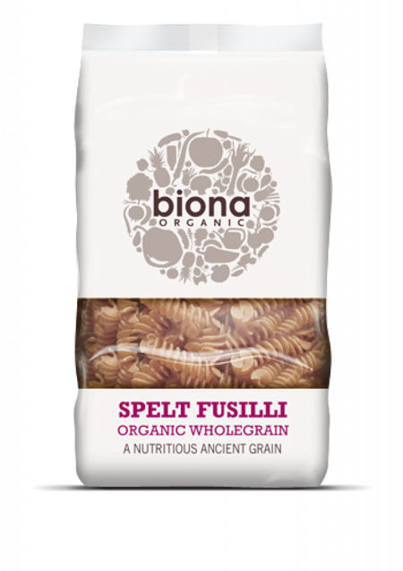 Biona Organic Spelt Fusilli Organic Wholegrain 500g