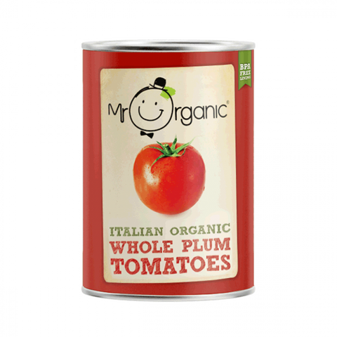 Mr. Organic Italian Organic Whole Plum Tomatoes 400g