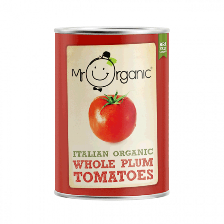 Mr. Organic Italian Organic Whole Plum Tomatoes 400g