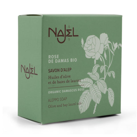 NAJEL Aleppo Soap Organic Damascus Rose 100g