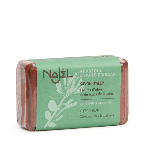 NAJEL Aleppo Soap Ghassoul & Argan Oil 100g