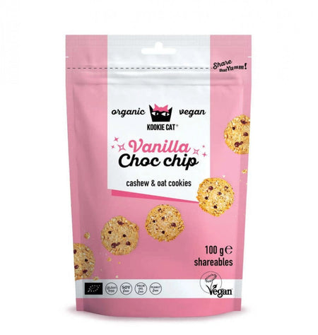 Kookie Cat Organic Vanilla Chocolate Chip Mini Cookies 100g