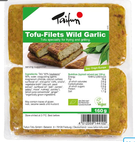 Taifun Organic Wild Garlic Tofu Fillets 160g