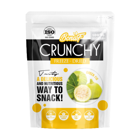 Bonaf 100% Natural Crunchy Green Figs Freeze Dried 25g
