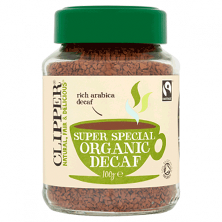 Clipper Organic Instant Decaffeinated Coffee - Medium Arabica 100g