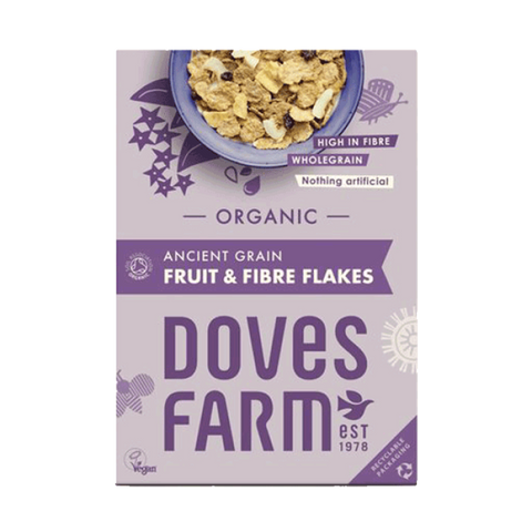 Doves Farm Organic Ancient Grain Fruit & Fibre Flakes 375g