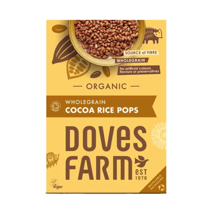 Doves Farm Organic Wholegrain Cocoa Rice Pops 300g