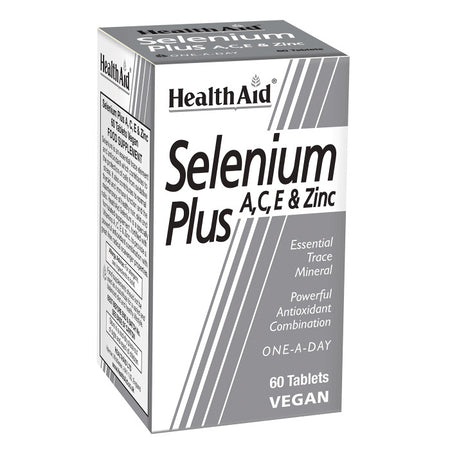 Healthaid Vegan Selenium Plus (A,C,E,ZINC) Tabs 60's