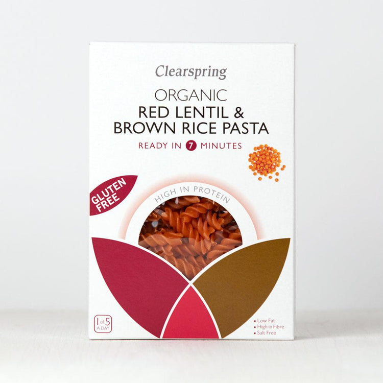 Clearspring Red Lentil & Brown Rice Fusilli 250g