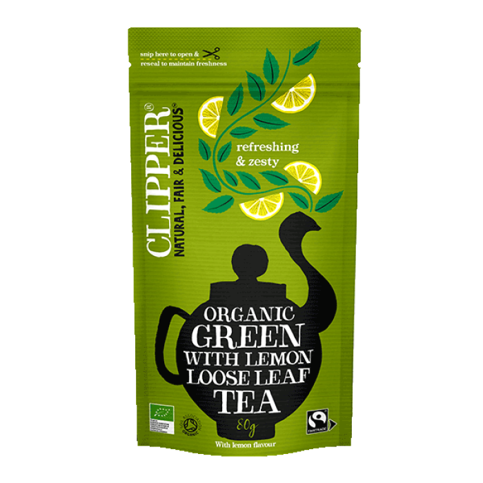 Clipper Organic Green & Lemon Loose Leaf Tea 80g