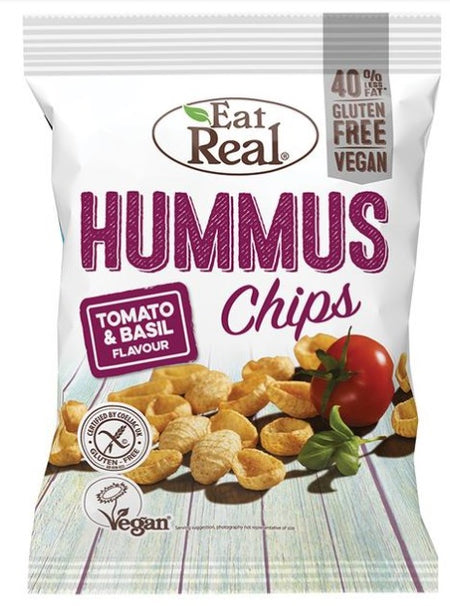 Eat Real Hummus Chips Tomato & Basil 135g, Gluten Free