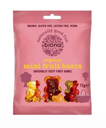 Biona Mini Fruit Bears Organic 75g