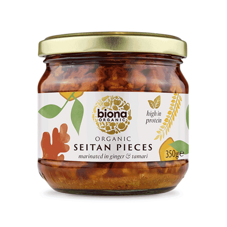 Biona Organic Seitan Pieces in ginger & soya Sauce 350g