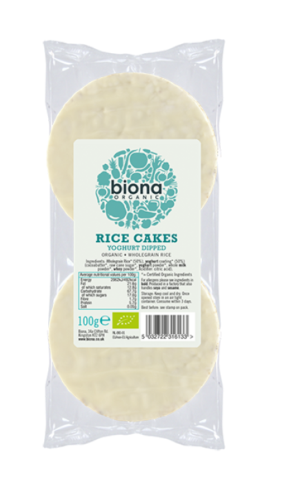 Biona Organic Yoghurt Coated Ricecakes 100g