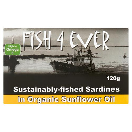 Fish4Ever Msc Whole Sardines In Org Sun'fl Oil 120g