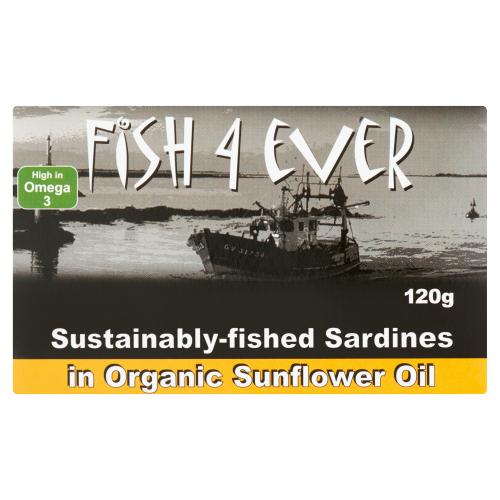 Fish4Ever Msc Whole Sardines In Org Sun'fl Oil 120g